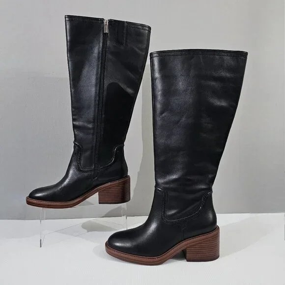 Vince Camuto Black Heeled Boots - Picture 3 of 14